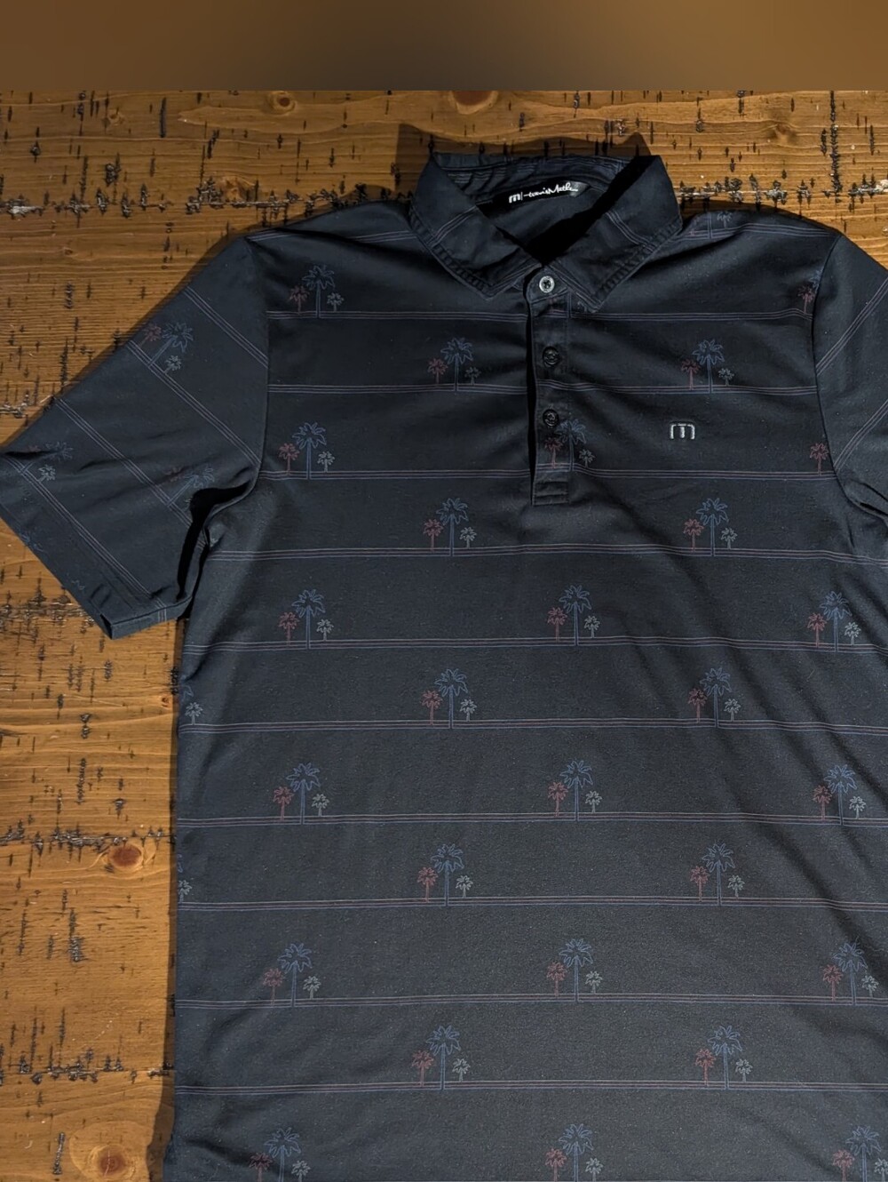 Travis Mathew M Striped S/S Polo